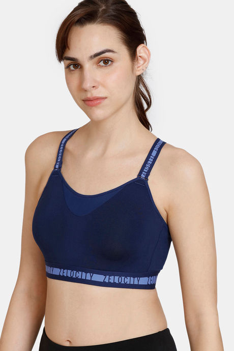 Zelocity High Impact Sports Bra - Medieval Blue — image 4